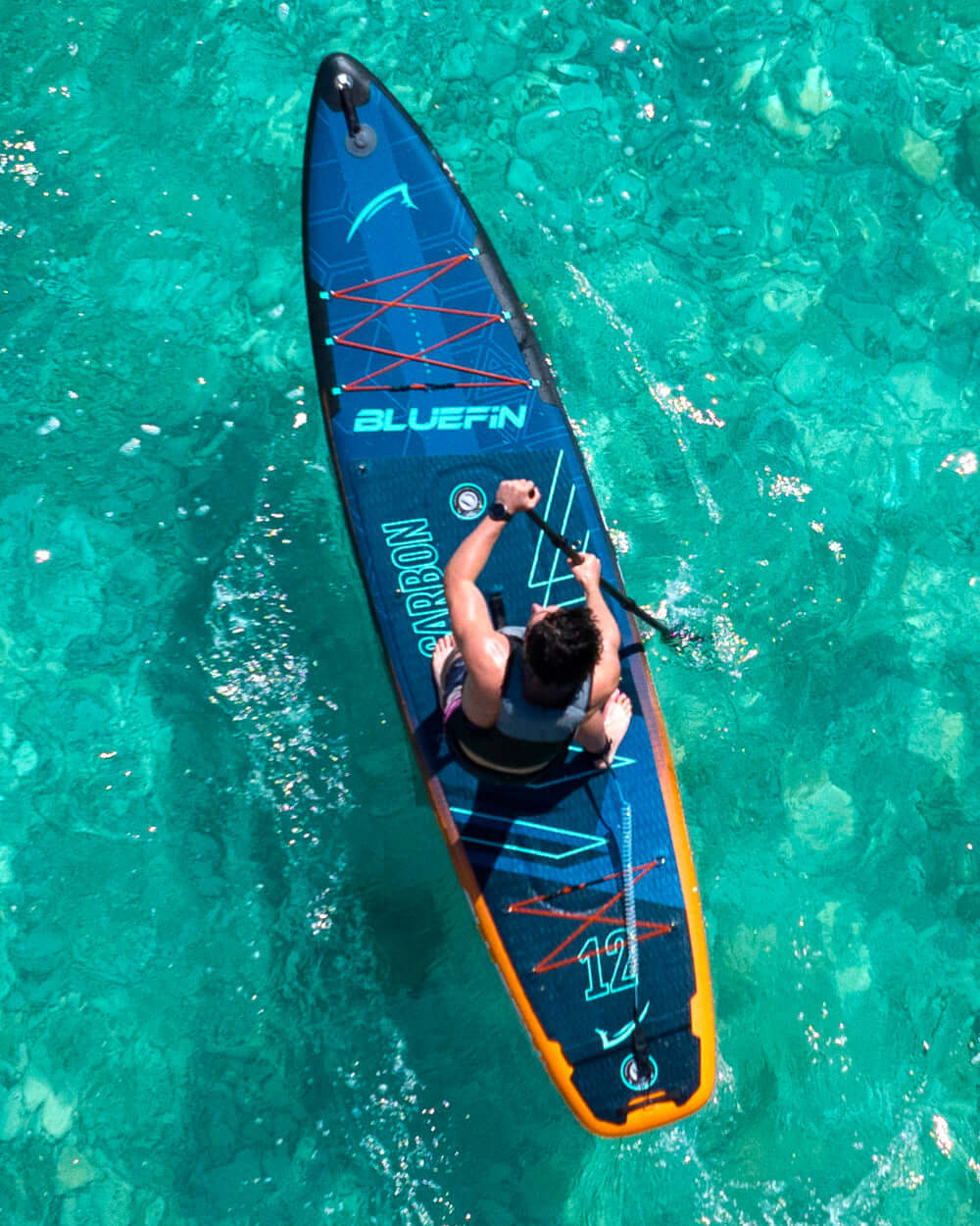 Orange Carbon 12' Premium Inflatable Paddleboard - Image 2